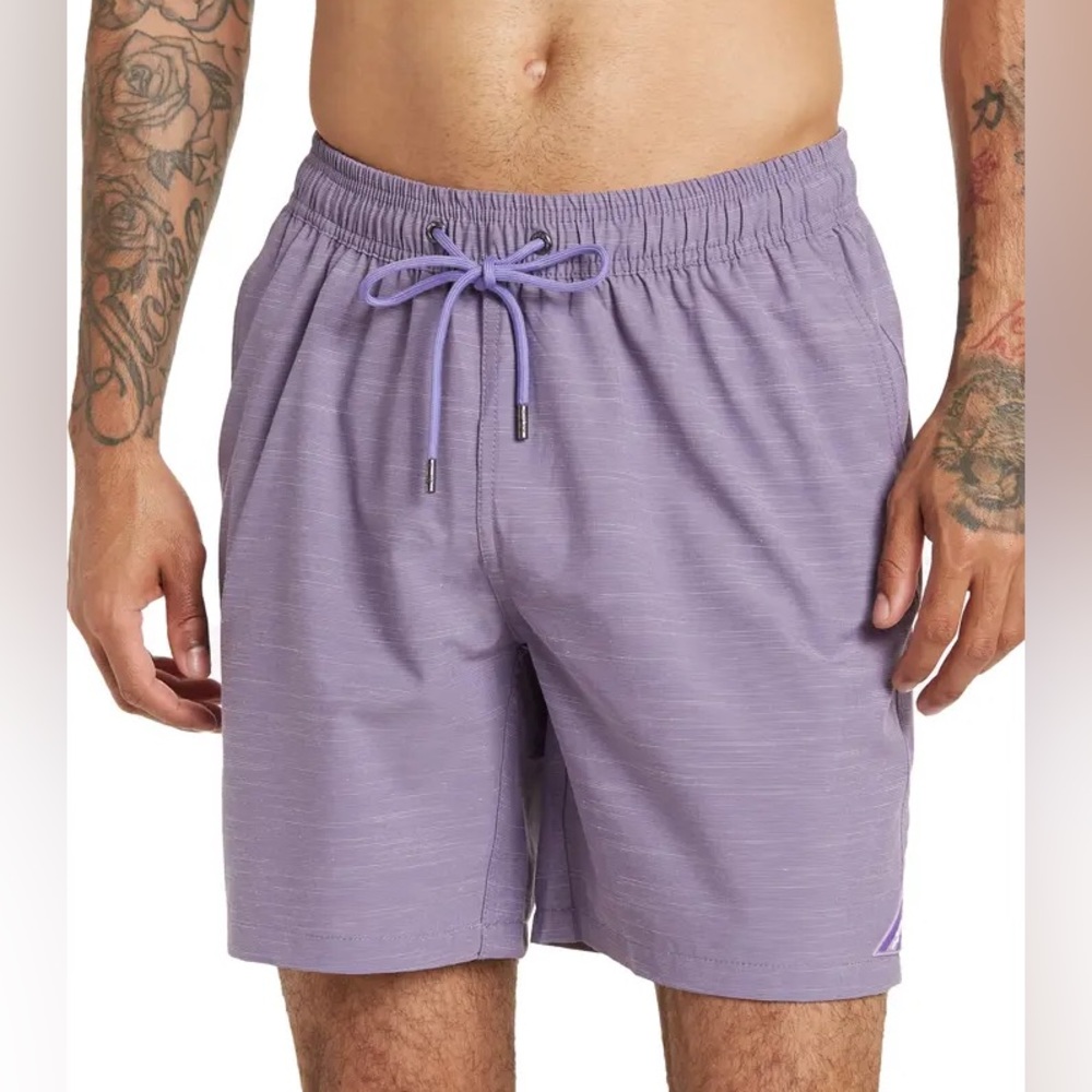 {Mr. Swim} Side Striped Volley Swim Trunks in Lavender - Men’s XXL - NWT